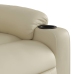 Sillón reclinable eléctrico de cuero sintético crema