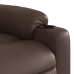 Sillón reclinable eléctrico de cuero sintético marrón