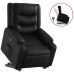 Sillón reclinable elevable cuero artificial negro