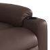 Sillón reclinable elevable cuero sintético marrón