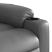 Sillón reclinable elevable cuero artificial gris