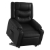 Sillón reclinable y elevable eléctrico cuero sintético negro