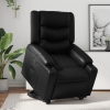 Sillón reclinable y elevable eléctrico cuero sintético negro