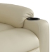 Sillón reclinable elevable eléctrico de cuero sintético crema