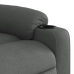 Sillón reclinable eléctrico de tela gris oscuro