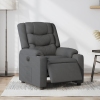 Sillón reclinable eléctrico de tela gris oscuro