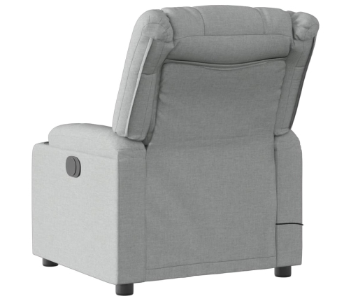 Sillón reclinable de masaje eléctrico tela gris claro