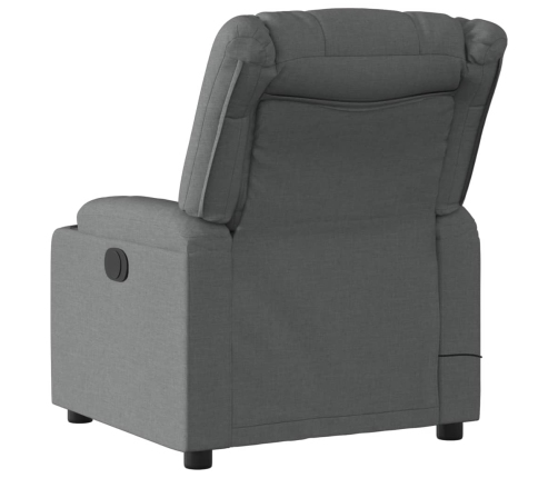 Sillón reclinable de masaje eléctrico tela gris oscuro