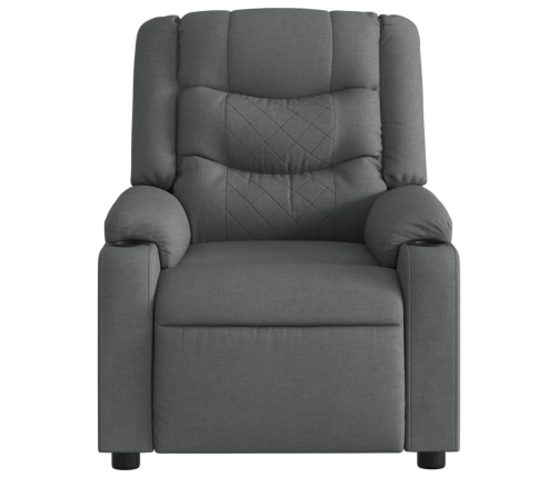 Sillón reclinable de masaje eléctrico tela gris oscuro