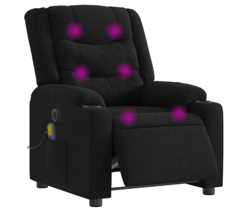 Sillón reclinable de masaje eléctrico tela negro