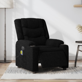 Sillón reclinable de masaje eléctrico tela negro