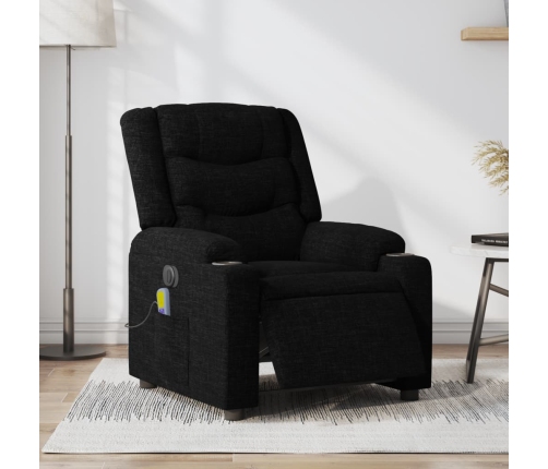 Sillón reclinable de masaje eléctrico tela negro