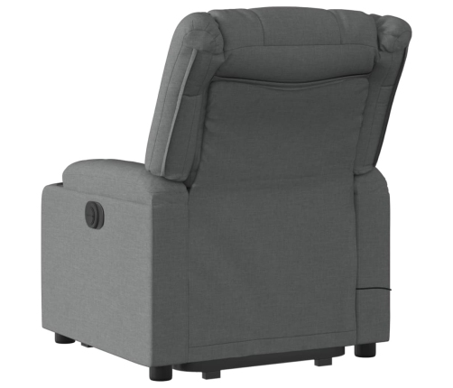 Silla de masaje reclinable de pie de tela gris oscuro