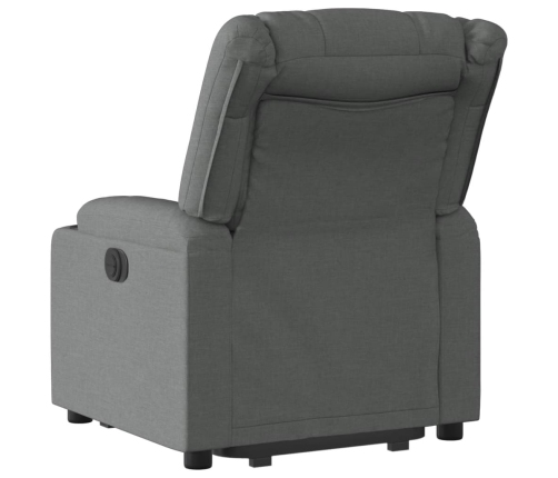 Sillón eléctrico reclinable elevable de tela gris oscuro