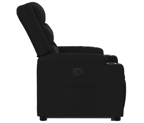 Sillón eléctrico reclinable elevable de tela negro