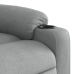 Sillón de masaje eléctrico reclinable elevable tela gris claro