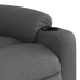 Sillón de masaje eléctrico reclinable elevable tela gris oscuro