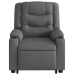 Sillón de masaje eléctrico reclinable elevable tela gris oscuro