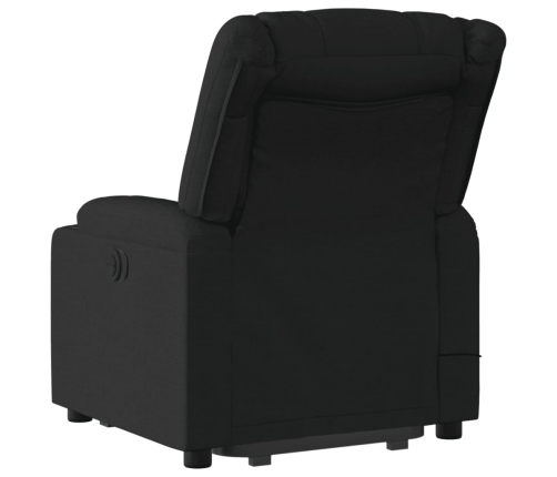 Sillón de masaje eléctrico reclinable elevable tela negro