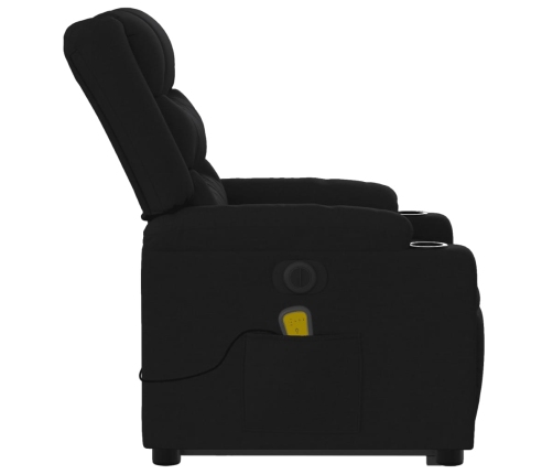 Sillón de masaje eléctrico reclinable elevable tela negro