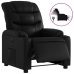 Sillón reclinable eléctrico de cuero sintético negro