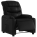 Sillón reclinable eléctrico de cuero sintético negro