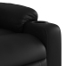 Sillón reclinable eléctrico de cuero sintético negro