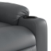 Sillón reclinable eléctrico de cuero sintético gris