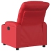 Sillón reclinable eléctrico de cuero sintético rojo