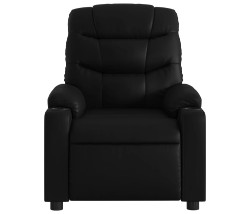 Sillón de masaje reclinable eléctrico cuero sintético negro