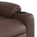 Sillón de masaje reclinable eléctrico cuero sintético marrón