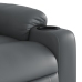 Sillón de masaje reclinable eléctrico cuero sintético gris