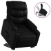 Sillón reclinable elevable cuero artificial negro