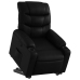 Sillón reclinable elevable cuero artificial negro