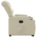 Sillón reclinable elevable cuero artificial color crema