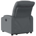 Sillón reclinable elevable cuero artificial gris