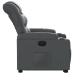 Sillón reclinable elevable cuero artificial gris