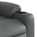 Sillón reclinable elevable cuero artificial gris