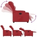 Sillón reclinable elevable cuero artificial rojo