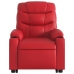 Sillón reclinable elevable cuero artificial rojo