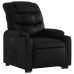 Sillón reclinable elevable eléctrico de cuero sintético negro