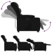 Sillón reclinable elevable eléctrico de cuero sintético negro