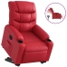 Sillón elevable eléctrico cuero artificial rojo