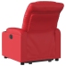 Sillón elevable eléctrico cuero artificial rojo