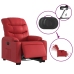 Sillón elevable eléctrico cuero artificial rojo