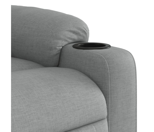 Sillón reclinable eléctrico tela gris claro