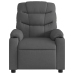 Sillón reclinable eléctrico de tela gris oscuro