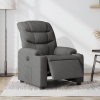 Sillón reclinable eléctrico de tela gris oscuro