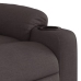 Sillón reclinable eléctrico tela marrón oscuro