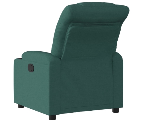 Sillón reclinable eléctrico tela verde oscuro